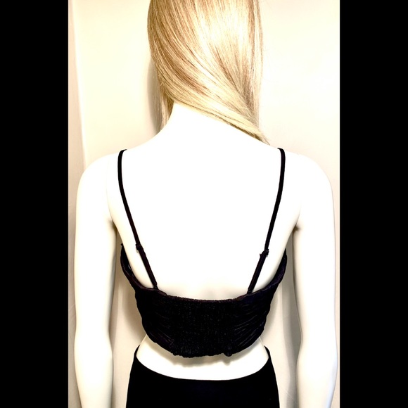 ZARA - Crinkle Sweetheart Crop Top - Picture 5 of 16